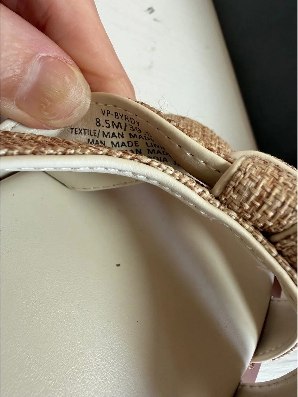 Vince Camuto NIB Women's Natural Multi Textured Slide Sandals Size 8.5M